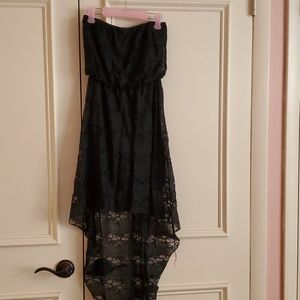 Black strapless dress